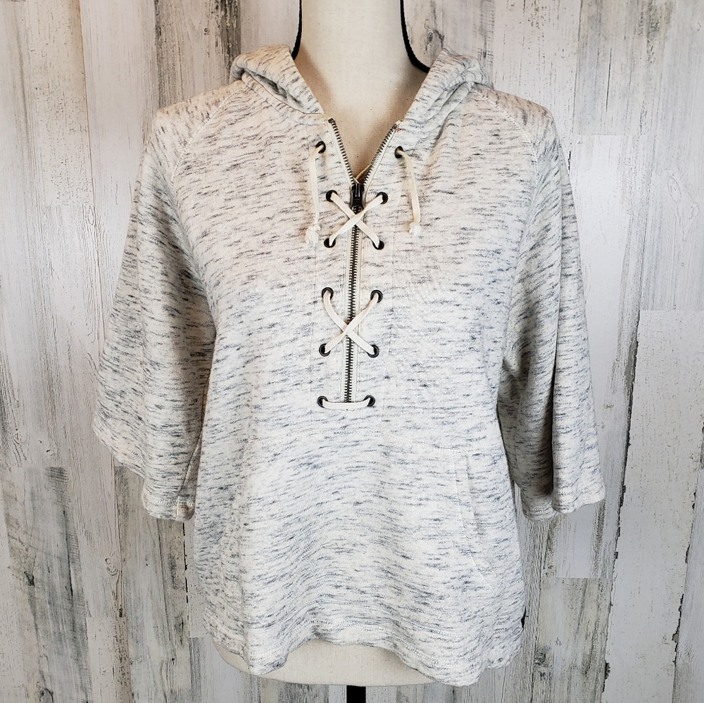 Sperry Lace-up Hoodie Sweatshirt Sz Small